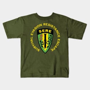 Survival Evasion Resistance Escape SERE School Kids T-Shirt